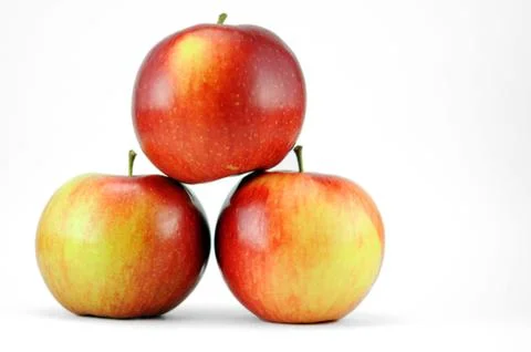 Pyramid of apples Stock Photos