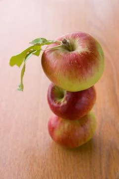 Pyramid of apples Stock Photos
