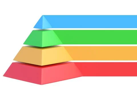 Pyramid arrows infographic, diagram chart, triangle graph presentation Illustrazione stock