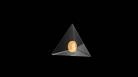 Pyramid bitcoin-sh Stock-Footage 180510459