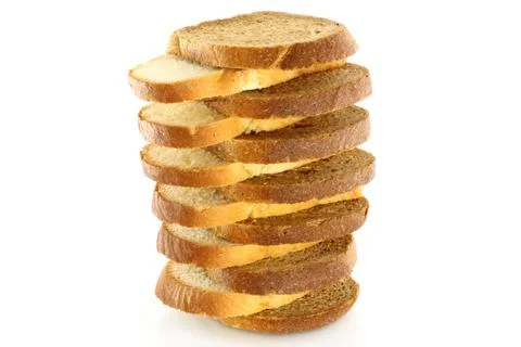 Pyramid of bread pieces Stock Photos