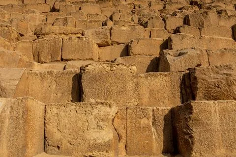Pyramid bricks texture, Giza, Egypt Stock Photos