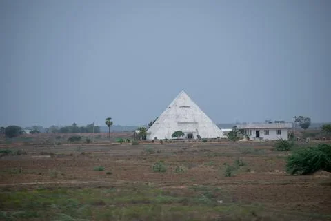 Pyramid like building Stock Photos