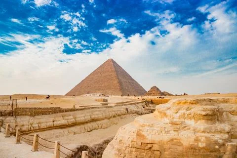 The pyramid in Cairo, Egypt Stock Photos