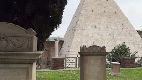 Pyramid of Caius Cestius Stock-Footage 309875484