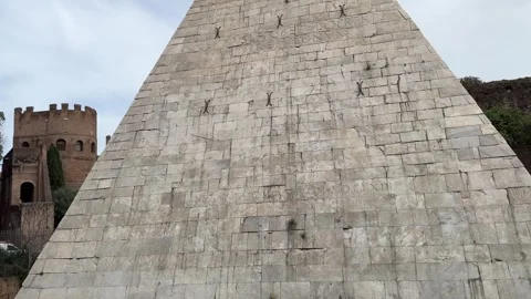 Pyramid of Caius Cestius Stock-Footage 309875492