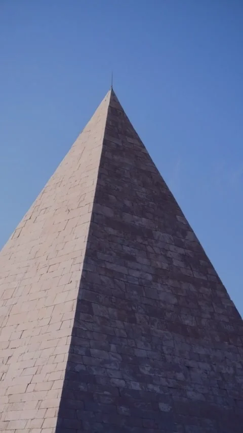 Pyramid of Cestius in the Ostiense district of Rome, Italy Stock Footage 317656132