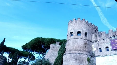Pyramid of Cestius, Rome Stock Footage 83179159