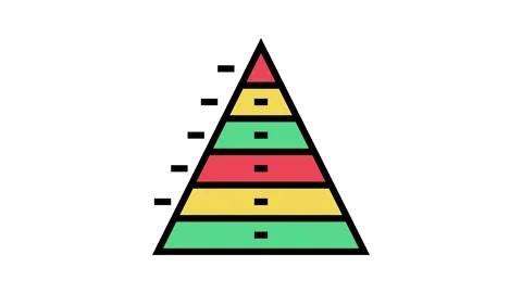 Pyramid chart color icon animation 動画素材 224908744