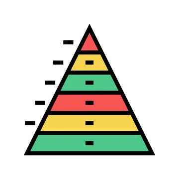 Pyramid chart color icon vector illustration 库存插图