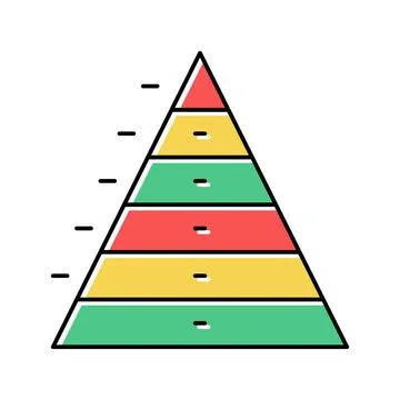 Pyramid chart color icon vector illustration 库存插图