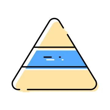 Pyramid chart displaying data levels and hierarchy 스톡 일러스트