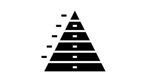 Pyramid chart glyph icon animation 動画素材 222764687