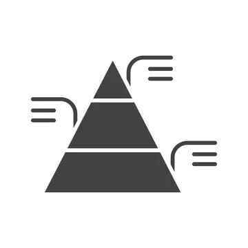 Pyramid Chart Icon Image. Stock Illustration