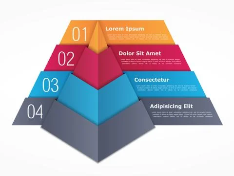 Pyramid Chart 스톡 일러스트