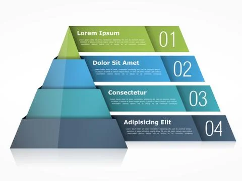 Pyramid Chart Illustrazione stock
