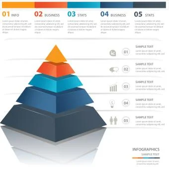 Pyramid chart Stock Illustration