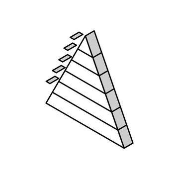 Pyramid chart isometric icon vector illustration Illustrazione stock
