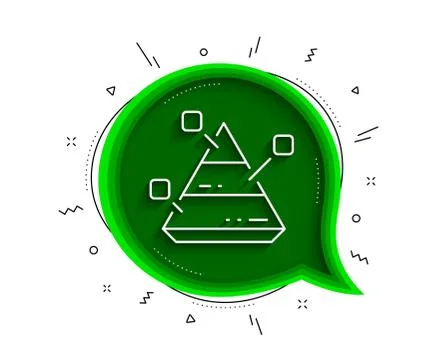 Pyramid chart line icon. Analytics graph sign. Vector Stock Illustration