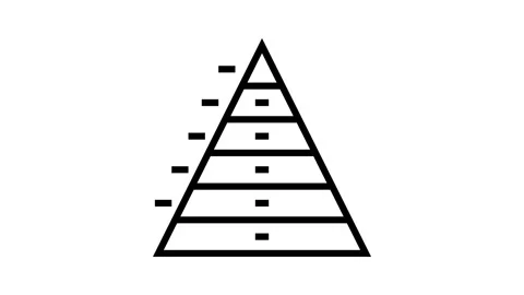 Pyramid chart line icon animation 動画素材 224263137