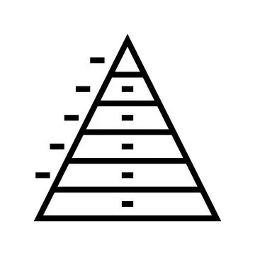 Pyramid chart line icon vector illustration 库存插图