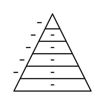 Pyramid chart line icon vector illustration Stockillustratie