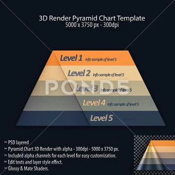 PSD Photoshop Template: Pyramid Chart PSD Template #45519531