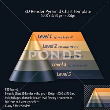 PSD Photoshop Template: Pyramid Chart PSD Template #45519531