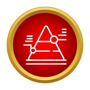 Pyramid chart representing business data hierarchy and levels Stock Illustration