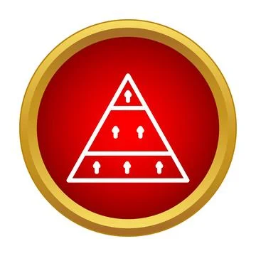 Pyramid chart showing hierarchical structure and growth Stock Illustration