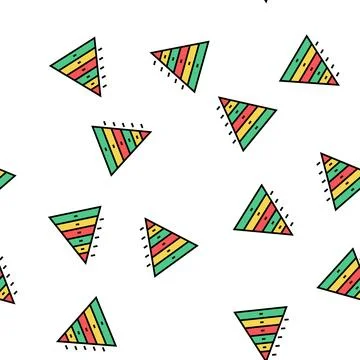 Pyramid chart vector seamless pattern Illustrazione stock