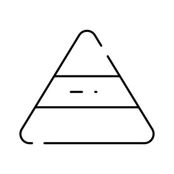 Pyramid chart visualizing hierarchy and data structure Stockillustratie