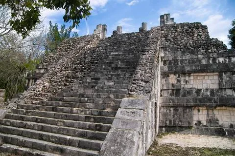 Pyramid in Chitzen Itza Stock Photos