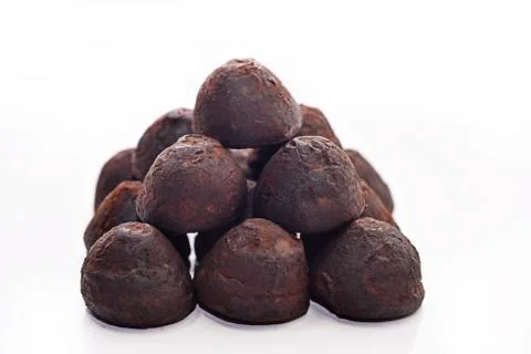 Pyramid of chocolate. Stock Photos