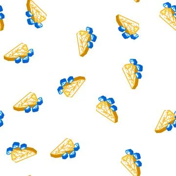 Pyramid construction isometric icon seamless pattern 스톡 일러스트