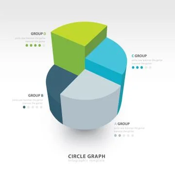 Pyramid cube  infographic top view 4 color Stock Illustration