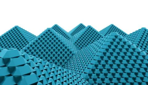 Pyramid cubes concept rendered Stock Illustration