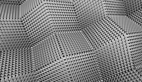 Pyramid cubes concept rendered Stock Illustration