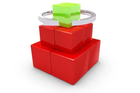 Pyramid cubes Stock Illustration