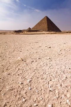 Pyramid in the d... Stock Photos