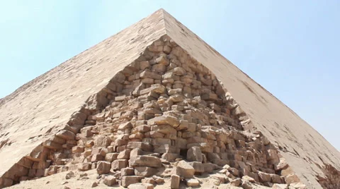 Pyramid of Dahsur Wide Pan Stock Footage