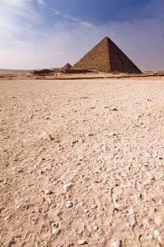 Pyramid in the desert Stock Photos