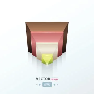Pyramid design icon 스톡 일러스트