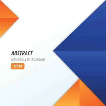 Pyramid design template 2 color  blue, orange 스톡 일러스트