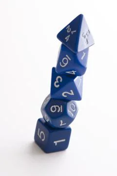Pyramid of dice Stock-Fotos