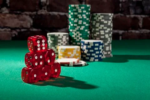 Pyramid of Dice Stock Photos