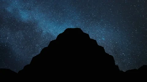 Pyramid of Djoser in Saqqara, Time Lapse by Night with Stars and Milky Way Egypt Stock Footage 221774557