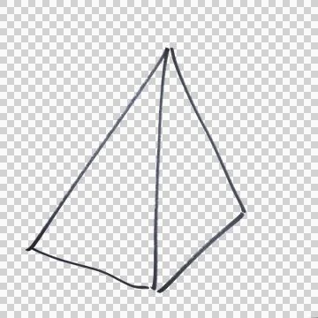 A pyramid drawn with a black marker Stock Illustration