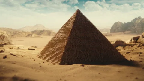 A Pyramid of Egypt in a 3D animation Stock Footage 274638993