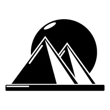 Pyramid egypt icon, simple black style Stock Illustration